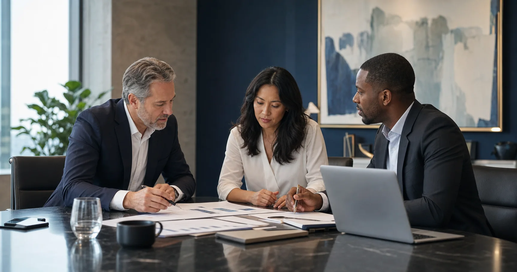 Executive management consulting meeting